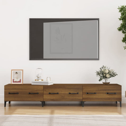 Mobile TV Rovere Marrone 150x34,5x30 cm in Legno Multistrato - homemem39