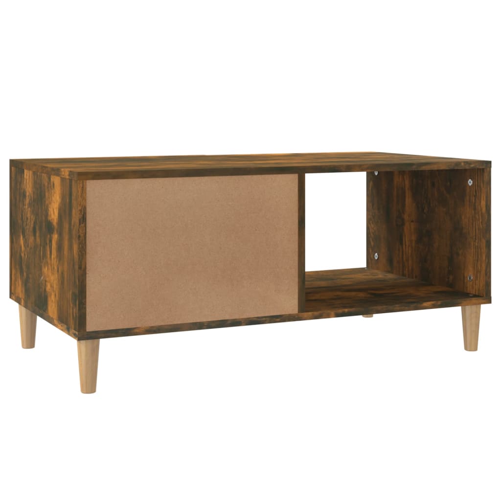 Tavolino da Salotto Rovere Fumo 89,5x50x40 cm Legno Multistrato - homemem39