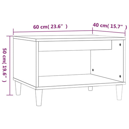 Tavolino da Salotto Grigio Sonoma 60x40x50 cm Legno Multistrato - homemem39