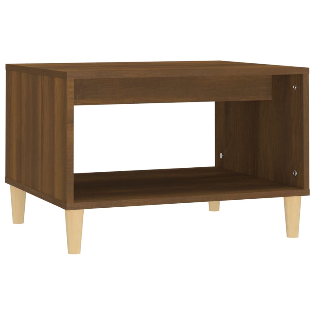 Tavolino da Salotto Rovere Marrone 60x40x50cm Legno Multistrato - homemem39