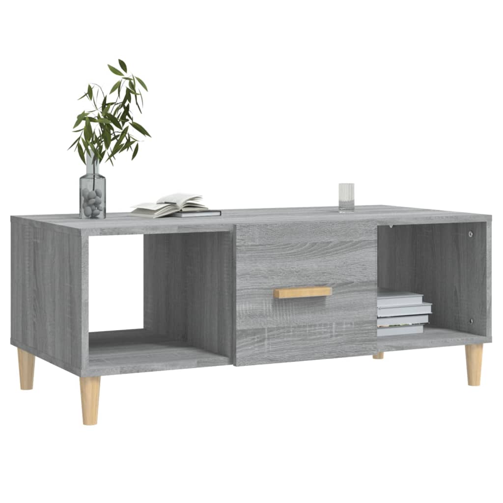 Tavolino da Salotto Grigio Sonoma 102x50x40cm Legno Multistrato - homemem39