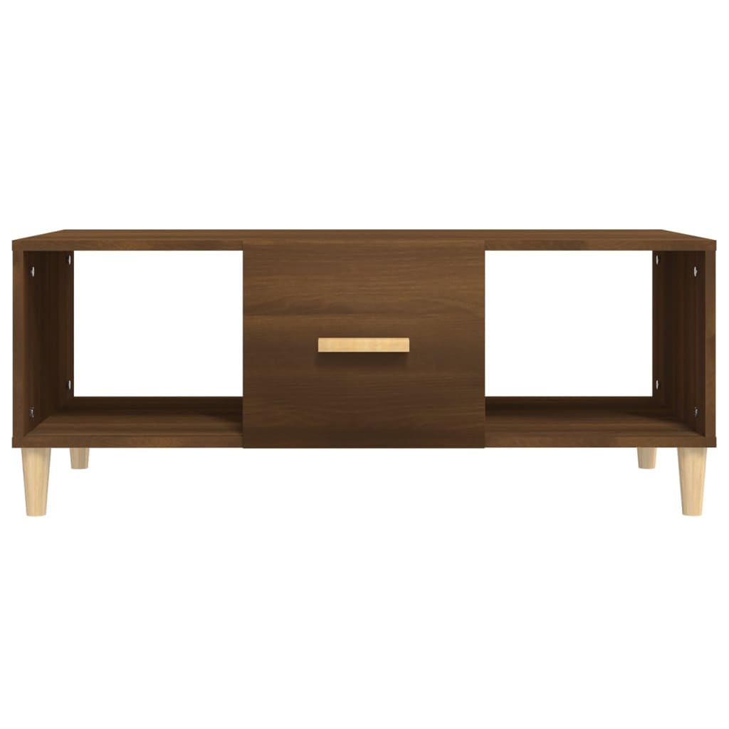 Tavolino da Caffè Rovere Marrone 102x50x40 cm Legno Multistrato - homemem39