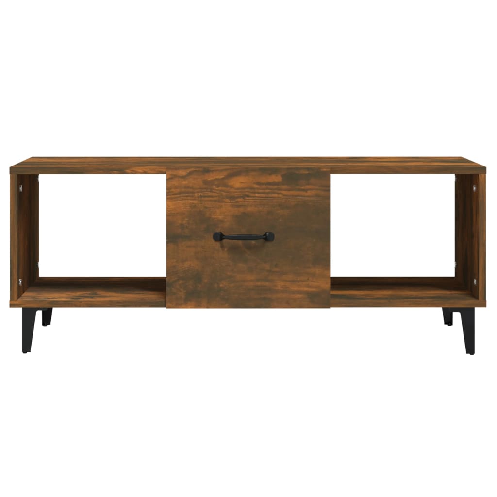 Tavolino da Salotto Rovere Fumo 102x50x40 cm Legno Multistrato - homemem39