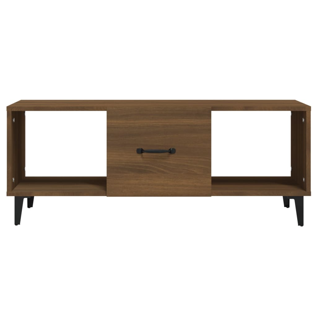 Tavolino da Caffè Rovere Marrone 102x50x40 cm Legno Multistrato - homemem39