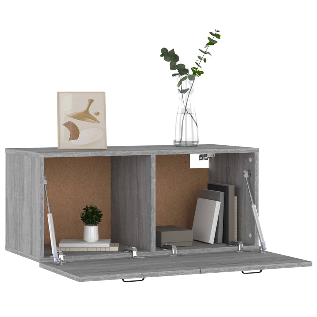 Armadietto a Muro Grigio Sonoma 80x35x36,5 cm Legno Multistrato - homemem39