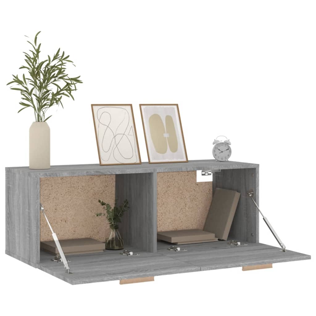 Mobile Pensile Grigio Sonoma 100x36,5x35 cm Legno Multistrato - homemem39