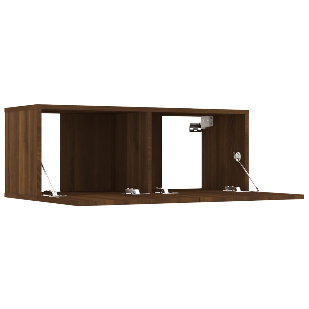 Mobili Porta TV 2pz Rovere Marrone 80x30x30cm Legno Multistrato - homemem39