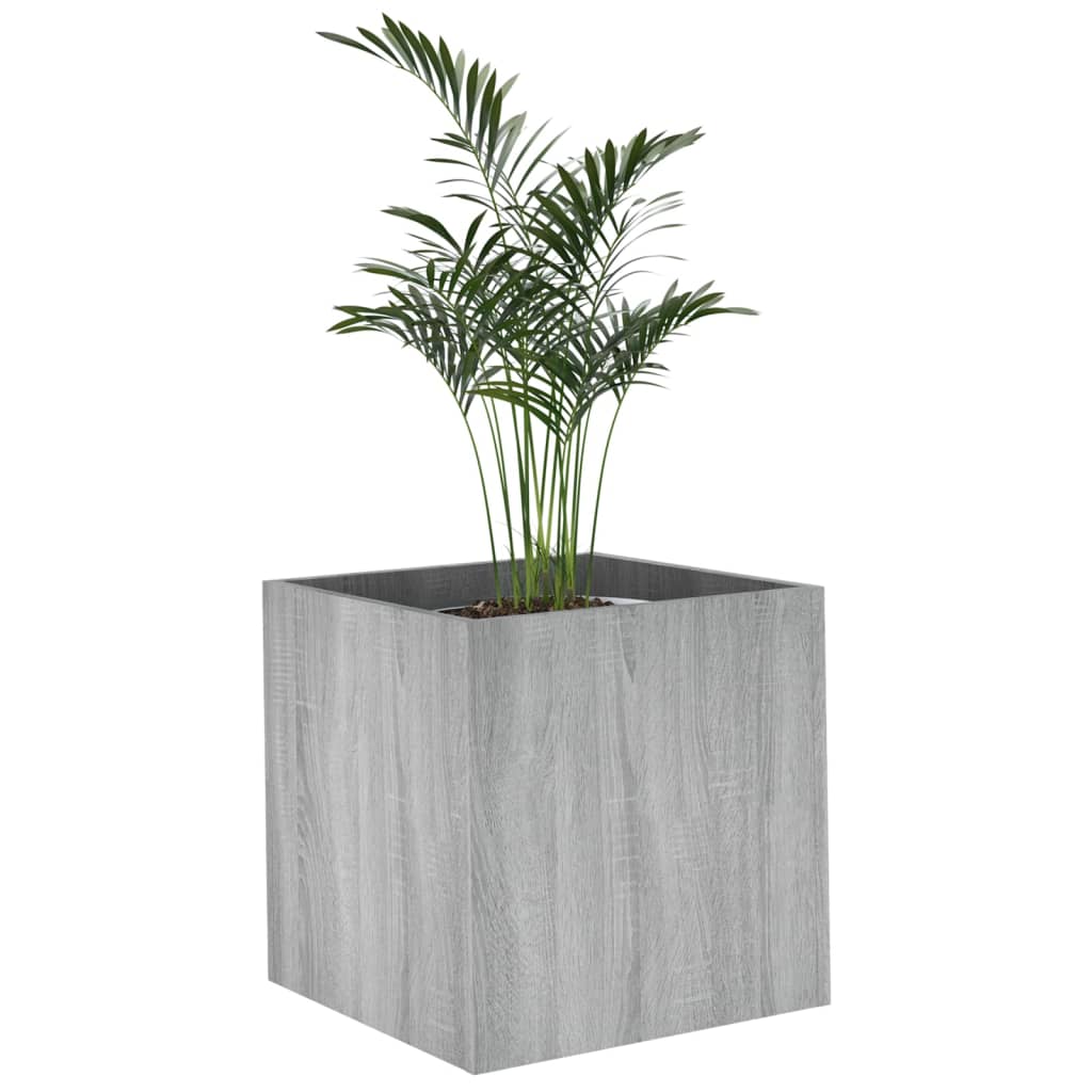 Fioriera Grigio Sonoma 40x40x40 cm in Legno Multistrato - homemem39