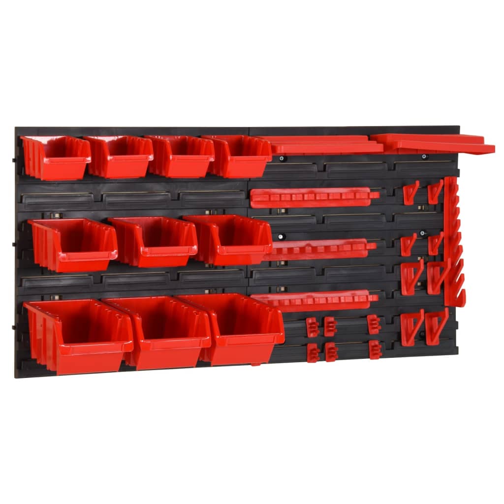 Set da Officina 35 pz Rosso e Nero 77x39 cm in Polipropilene - homemem39