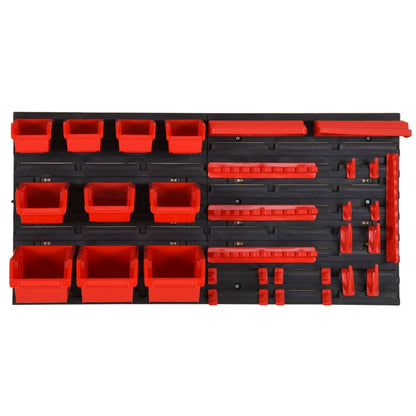 Set da Officina 35 pz Rosso e Nero 77x39 cm in Polipropilene - homemem39