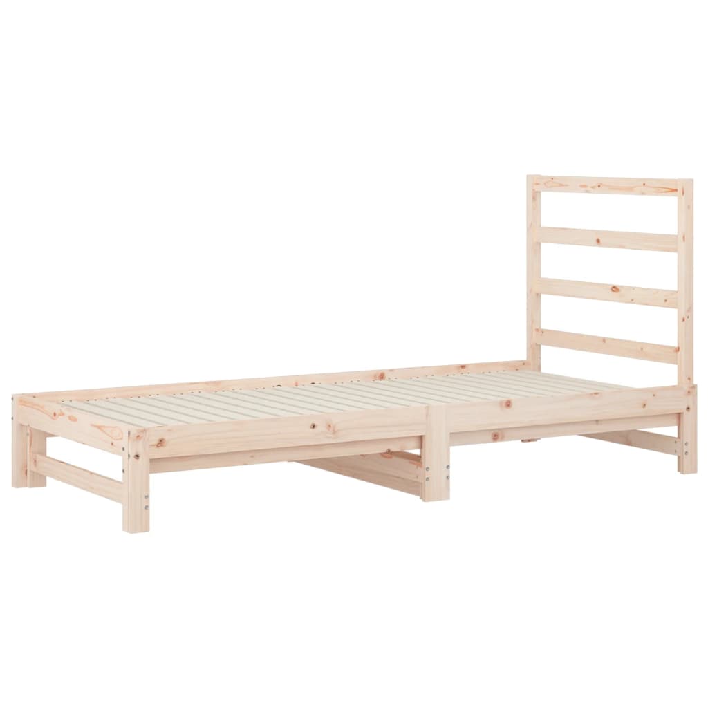 Dormeuse Estraibile 2x(90x200) cm Legno Massello di Pino - homemem39