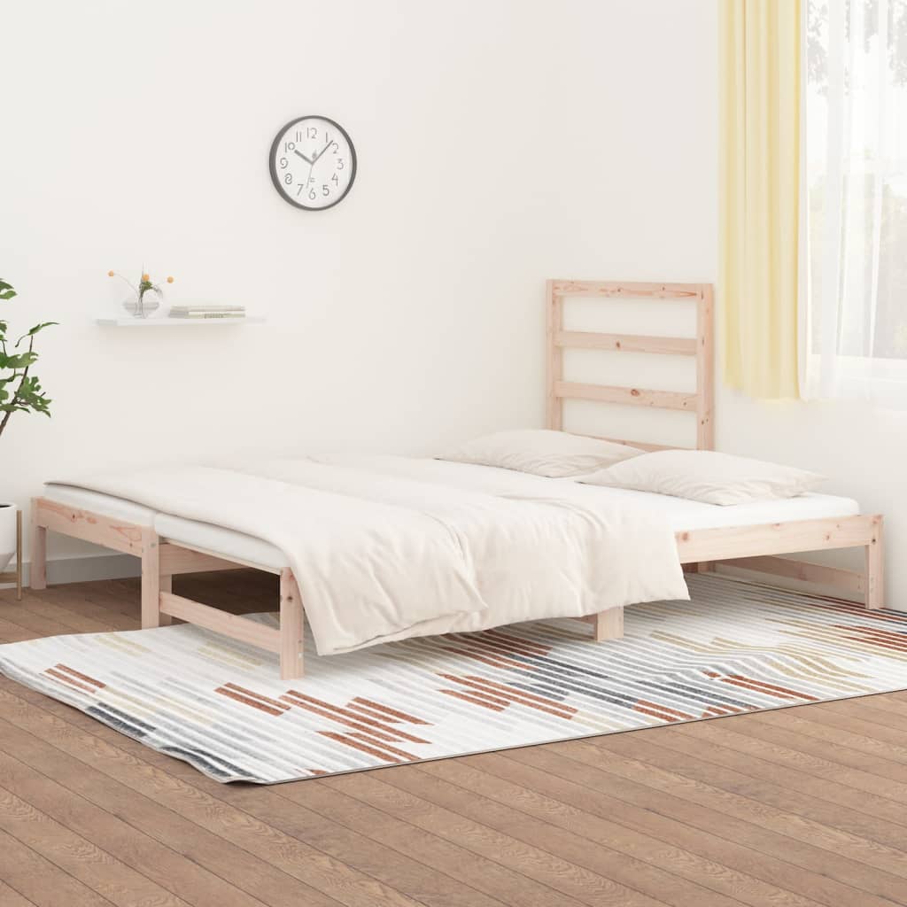 Dormeuse Estraibile 2x(90x200) cm Legno Massello di Pino - homemem39