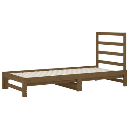 Dormeuse Estraibile Miele 2x(90x200) cm Legno Massello di Pino - homemem39