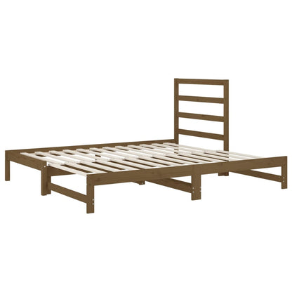 Dormeuse Estraibile Miele 2x(90x200) cm Legno Massello di Pino - homemem39