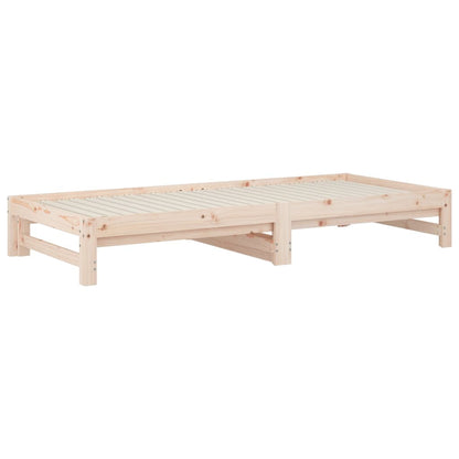 Dormeuse Estraibile 2x(90x200) cm Legno Massello di Pino - homemem39