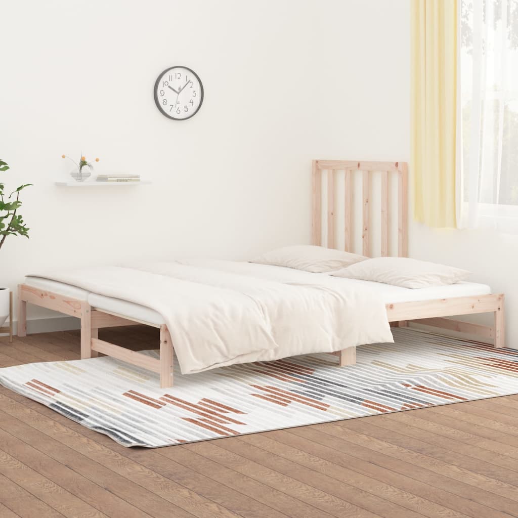 Dormeuse Estraibile 2x(90x200) cm Legno Massello di Pino - homemem39