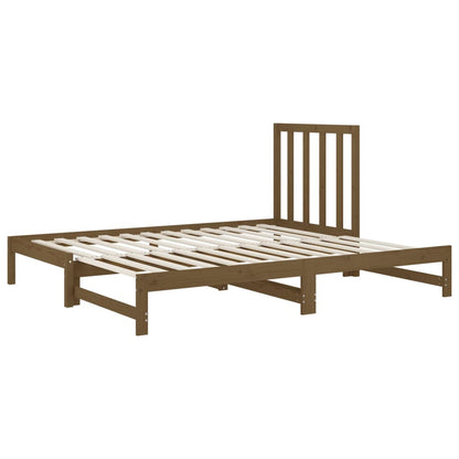 Dormeuse Estraibile Miele 2x(90x200) cm Legno Massello di Pino - homemem39