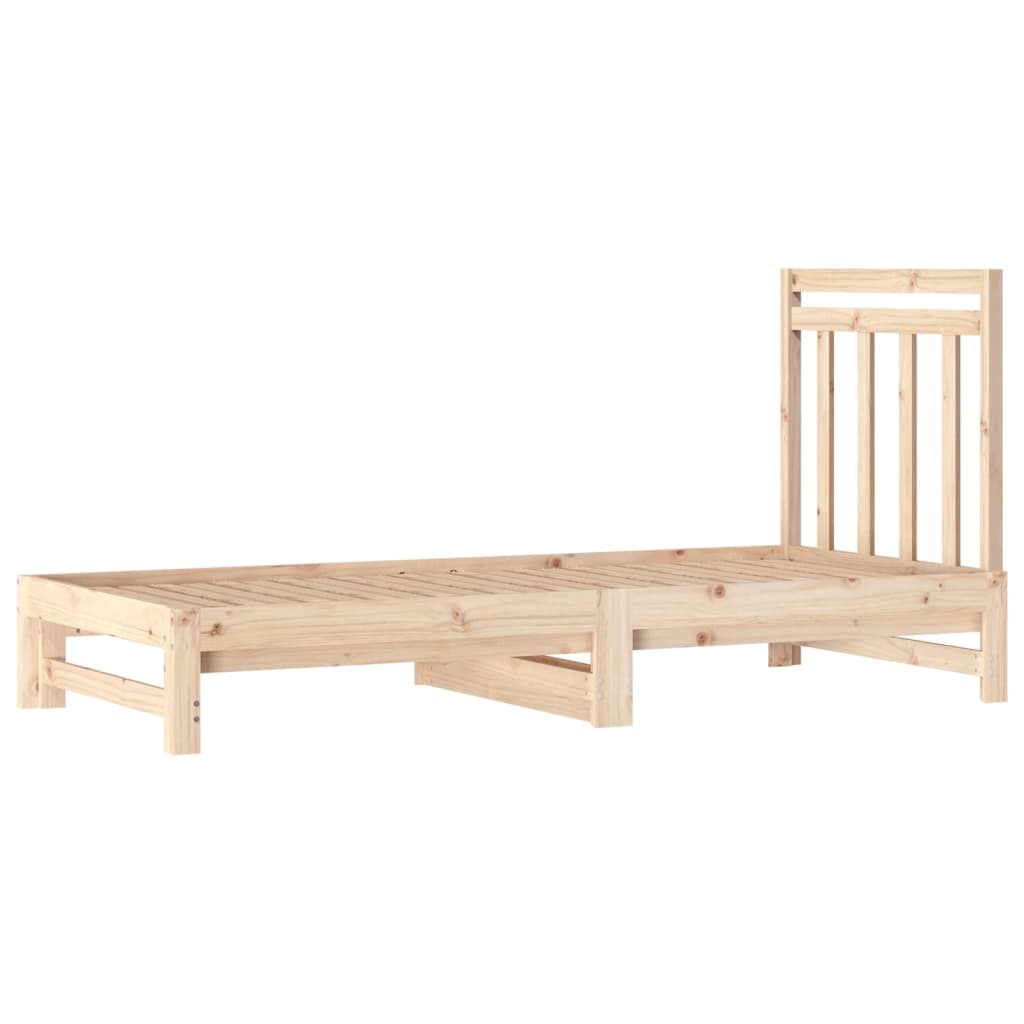 Dormeuse Estraibile 2x(90x200) cm Legno Massello di Pino - homemem39