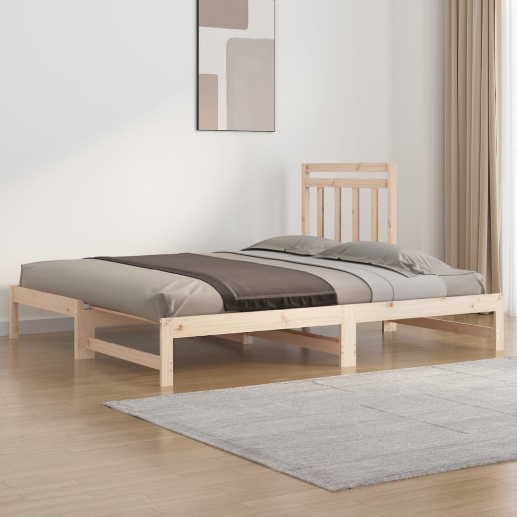 Dormeuse Estraibile 2x(90x200) cm Legno Massello di Pino - homemem39