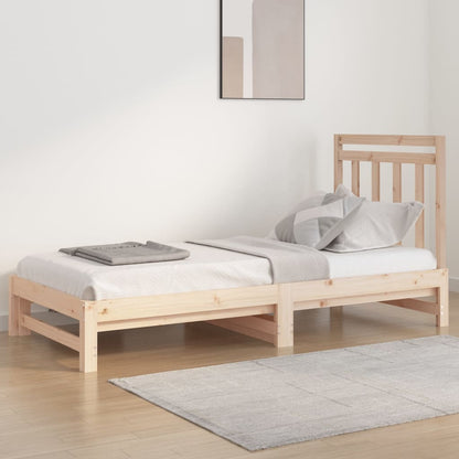 Dormeuse Estraibile 2x(90x200) cm Legno Massello di Pino - homemem39