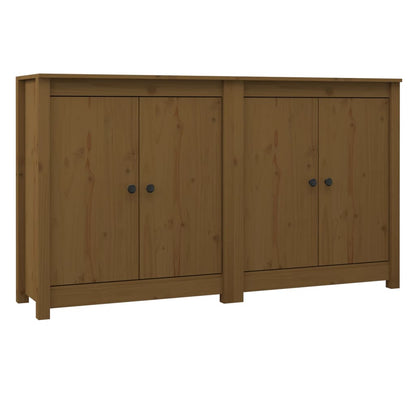 Credenze 2 pz Miele 70x35x80 cm in Legno Massello di Pino - homemem39