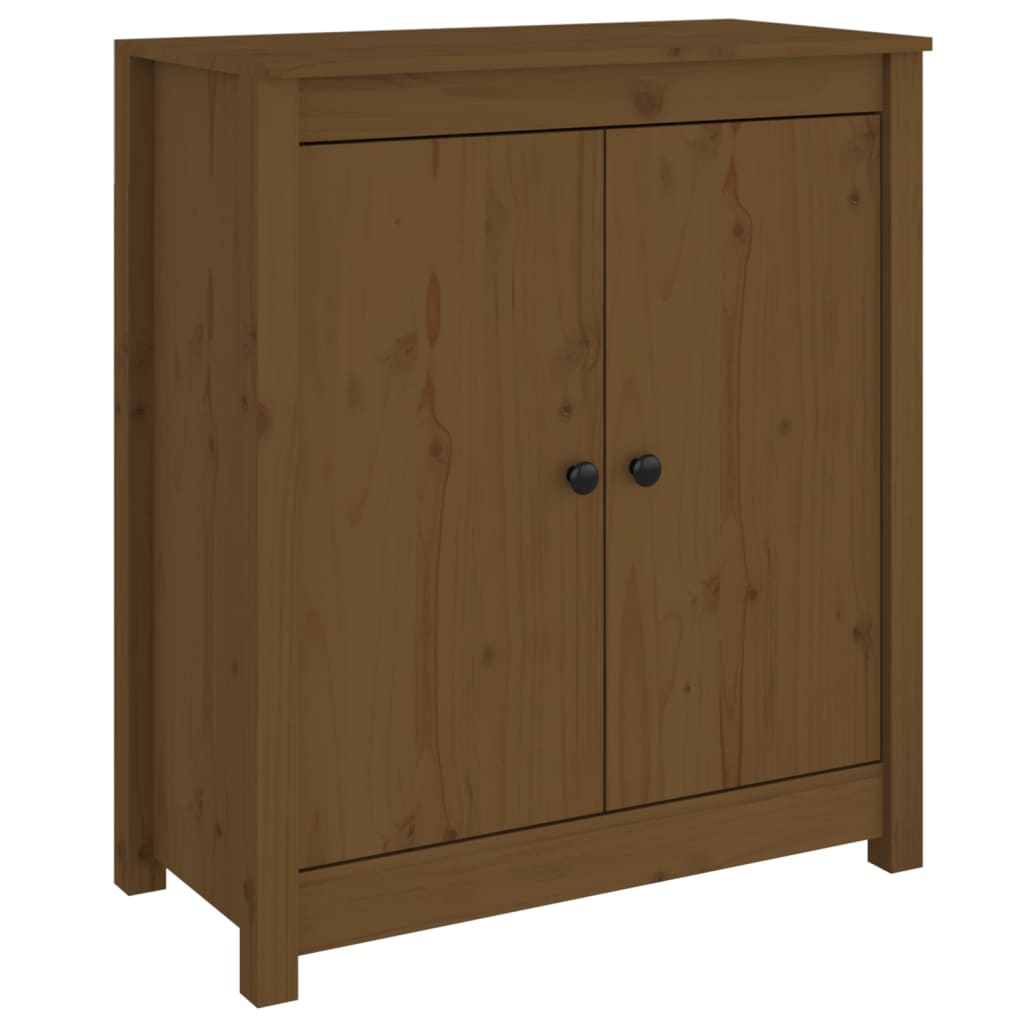 Credenze 2 pz Miele 70x35x80 cm in Legno Massello di Pino - homemem39