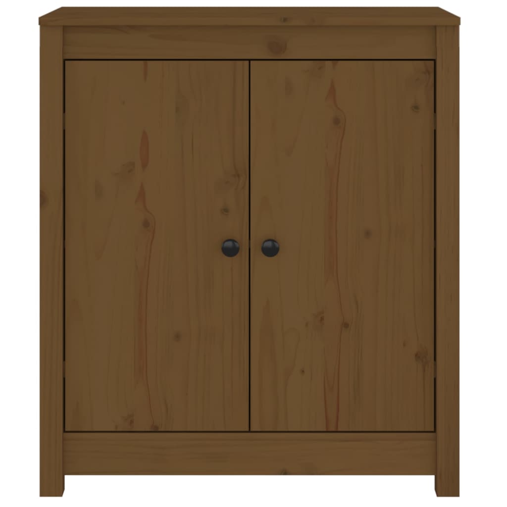 Credenze 2 pz Miele 70x35x80 cm in Legno Massello di Pino - homemem39