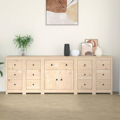 Credenza 230x35x80 cm in Legno Massello di Pino - homemem39