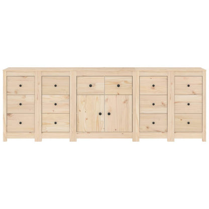 Credenza 230x35x80 cm in Legno Massello di Pino - homemem39