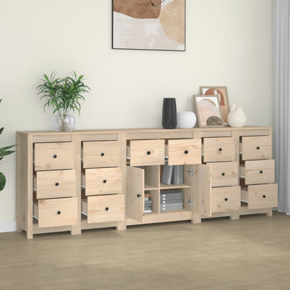 Credenza 230x35x80 cm in Legno Massello di Pino - homemem39