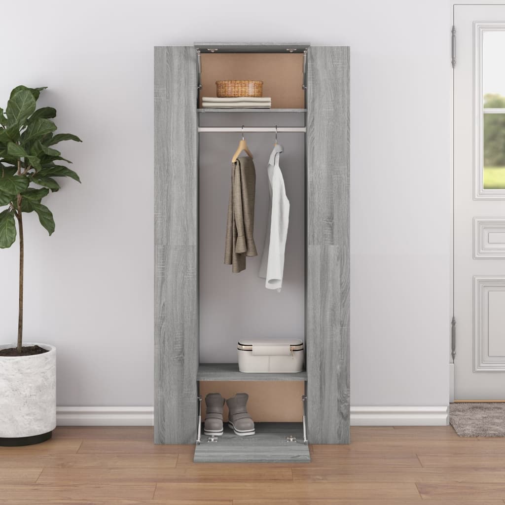 Mobili da Corridoio 2 pz Grigio Sonoma in Legno Multistrato - homemem39