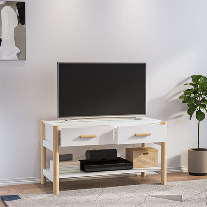 Mobile Porta TV Bianco 82x38x45 cm in Legno Multistrato - homemem39