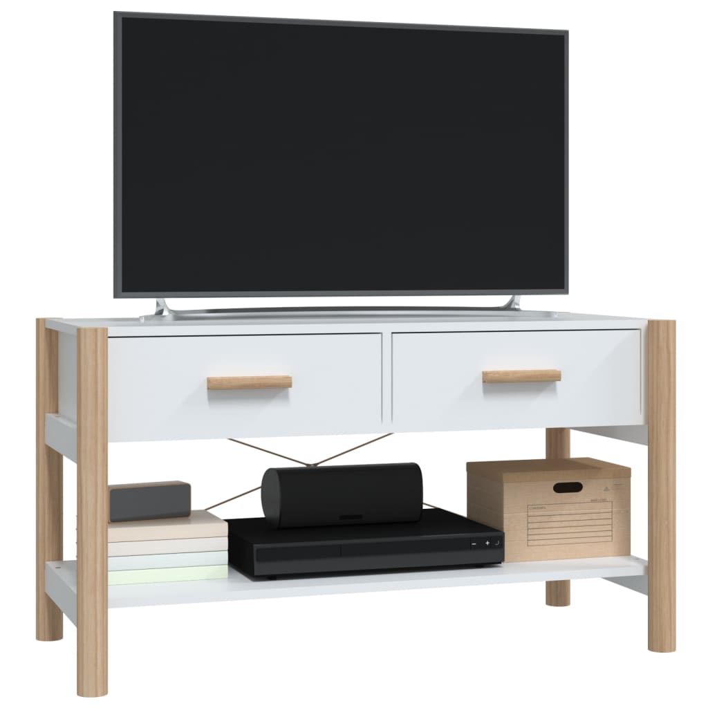 Mobile Porta TV Bianco 82x38x45 cm in Legno Multistrato - homemem39