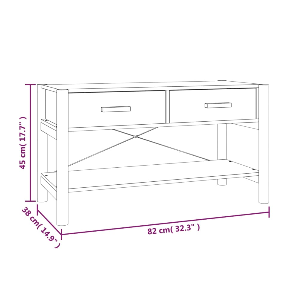 Mobile Porta TV Nero 82x38x45 cm in Legno Multistrato - homemem39