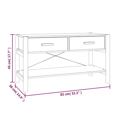 Mobile Porta TV Nero 82x38x45 cm in Legno Multistrato - homemem39