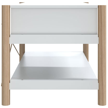 Tavolino da Salotto Bianco 82x38x45 cm in Legno Multistrato - homemem39