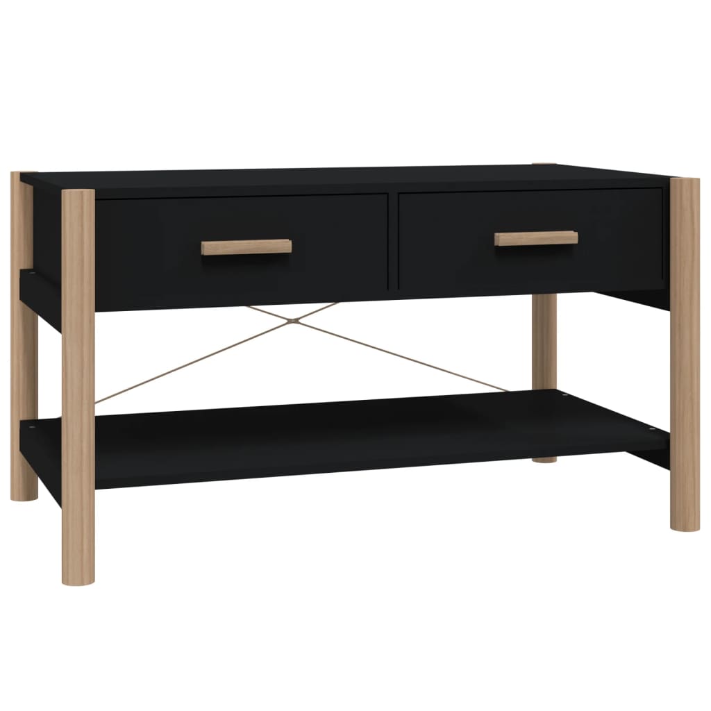 Tavolino da Salotto Nero 82x48x45 cm in Legno Multistrato - homemem39