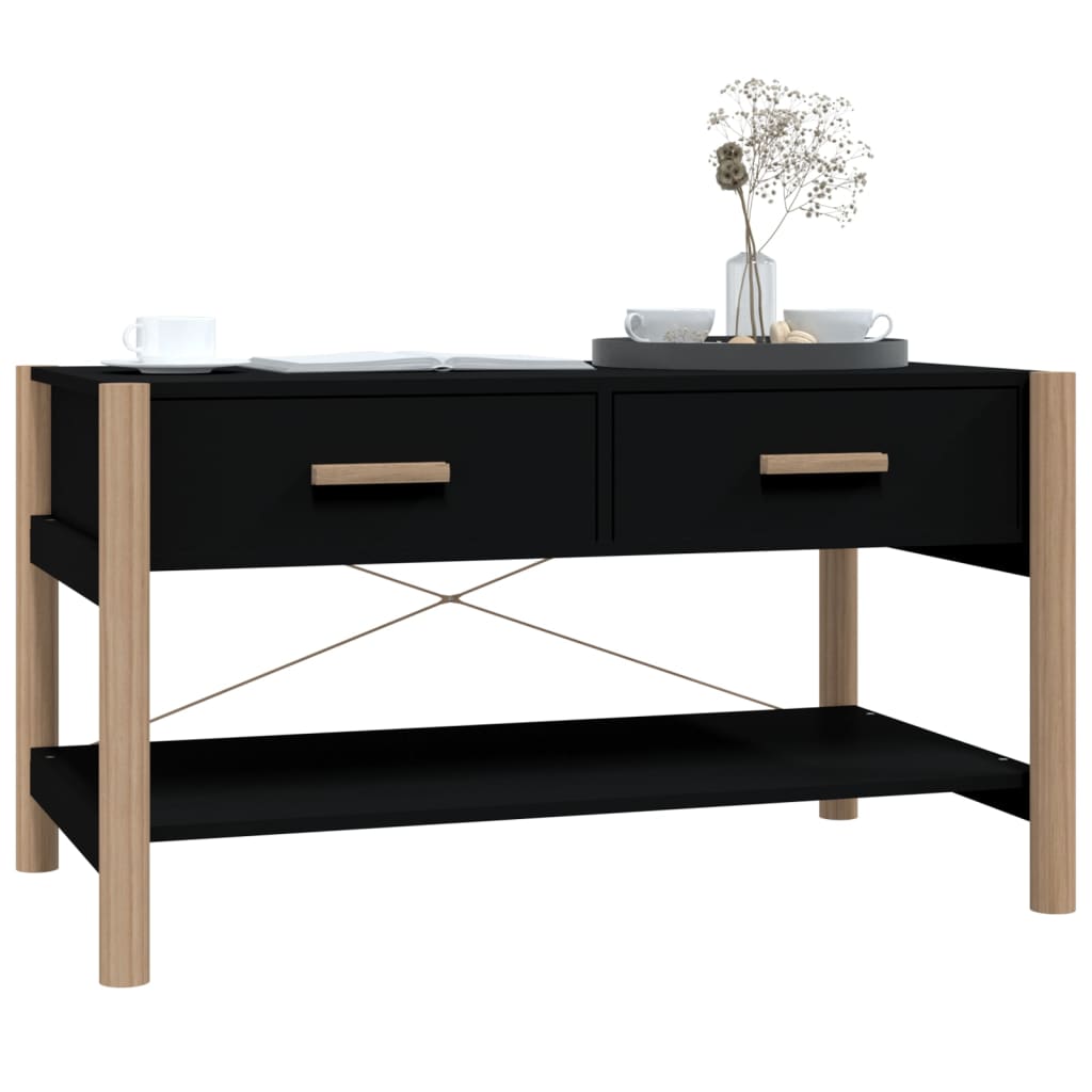 Tavolino da Salotto Nero 82x48x45 cm in Legno Multistrato - homemem39