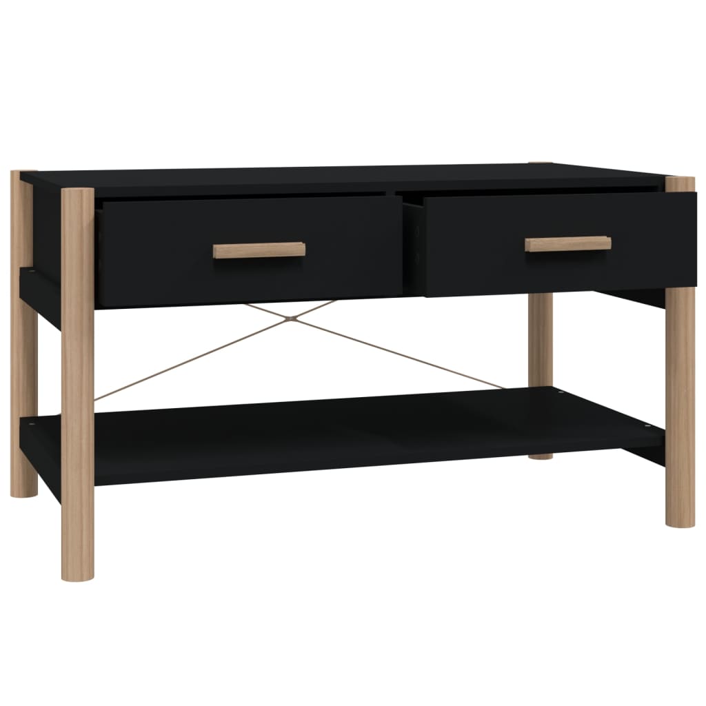 Tavolino da Salotto Nero 82x48x45 cm in Legno Multistrato - homemem39