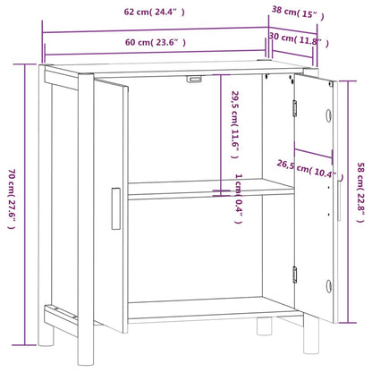 Credenza Bianca 62x38x70 cm in Legno Multistrato - homemem39