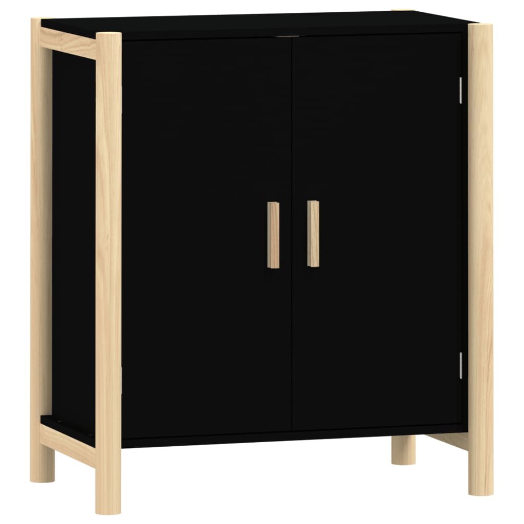 Credenza Nera 62x38x70 cm in Legno Multistrato - homemem39