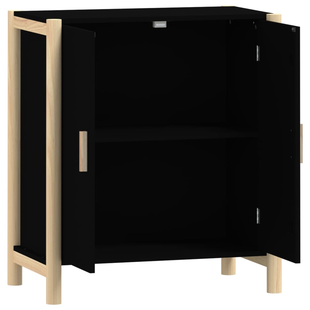 Credenza Nera 62x38x70 cm in Legno Multistrato - homemem39