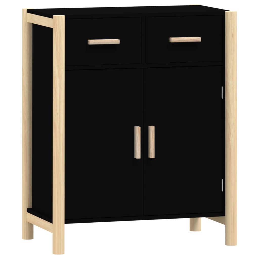 Credenza Nera 62x38x75 cm in Legno Multistrato - homemem39