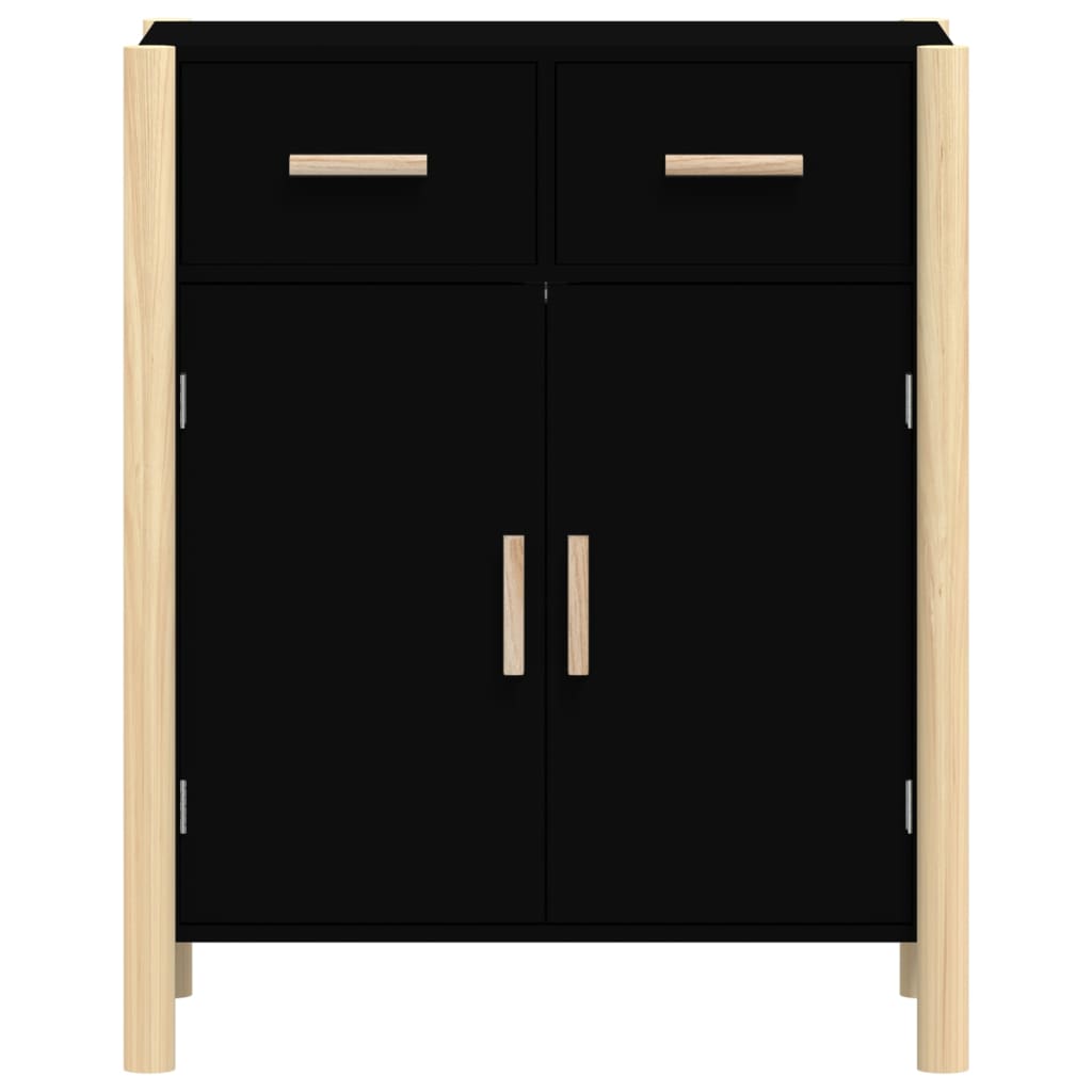 Credenza Nera 62x38x75 cm in Legno Multistrato - homemem39