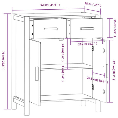 Credenza Nera 62x38x75 cm in Legno Multistrato - homemem39