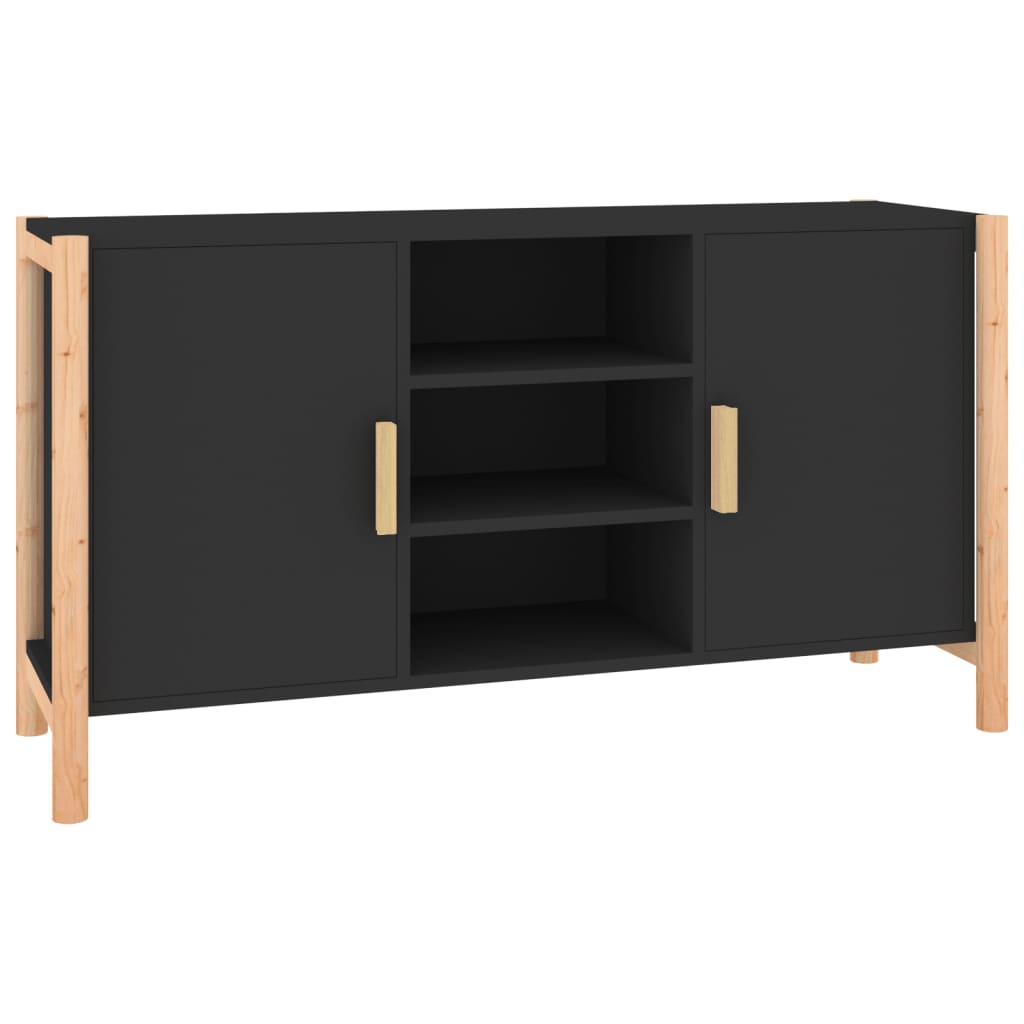 Credenza Nera 107x38x60 cm in Legno Multistrato - homemem39