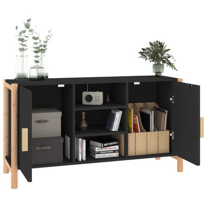 Credenza Nera 107x38x60 cm in Legno Multistrato - homemem39