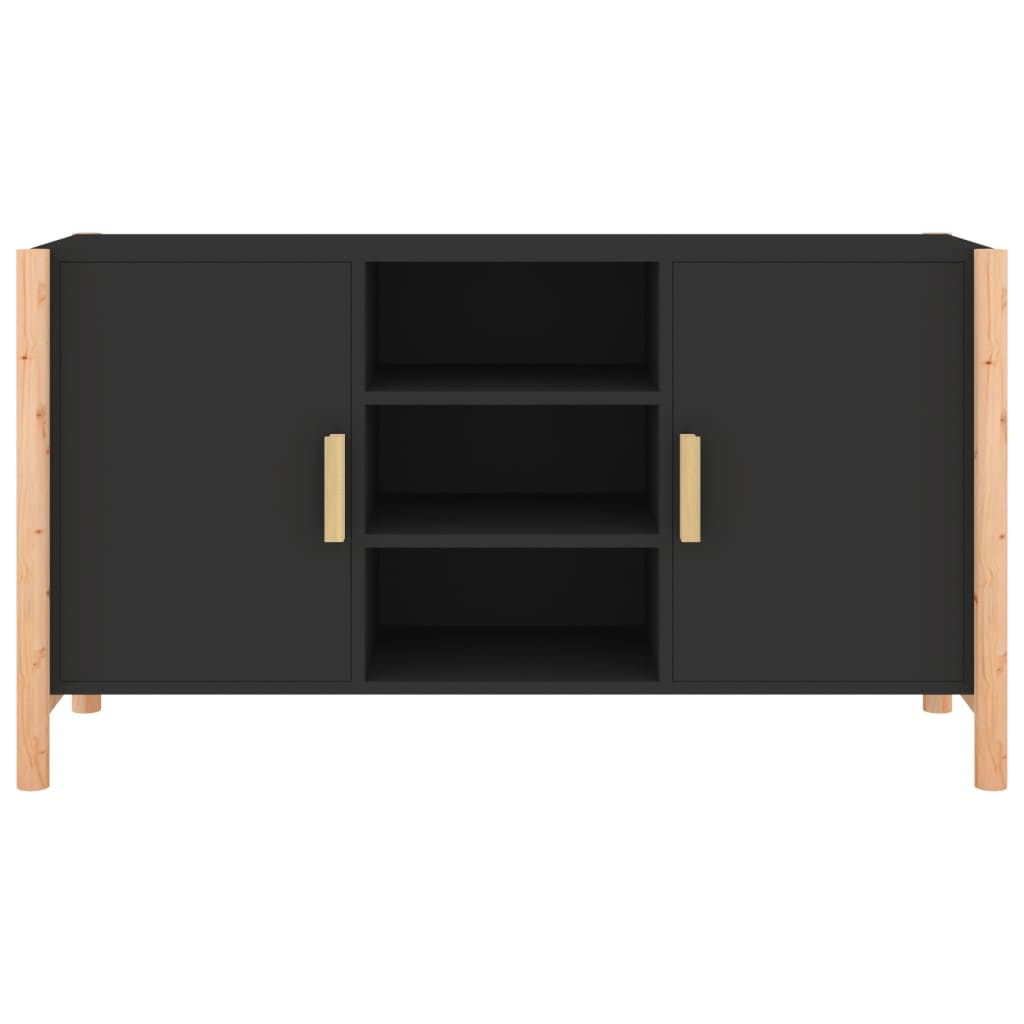 Credenza Nera 107x38x60 cm in Legno Multistrato - homemem39