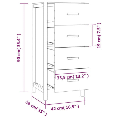 Credenza Bianca 42x38x90 cm in Legno Multistrato - homemem39