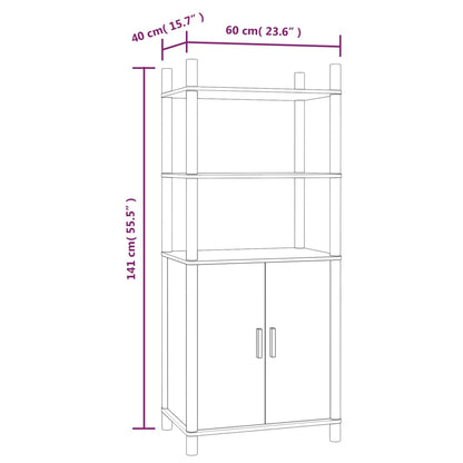 Credenza 60x40x141 cm in Legno Multistrato - homemem39